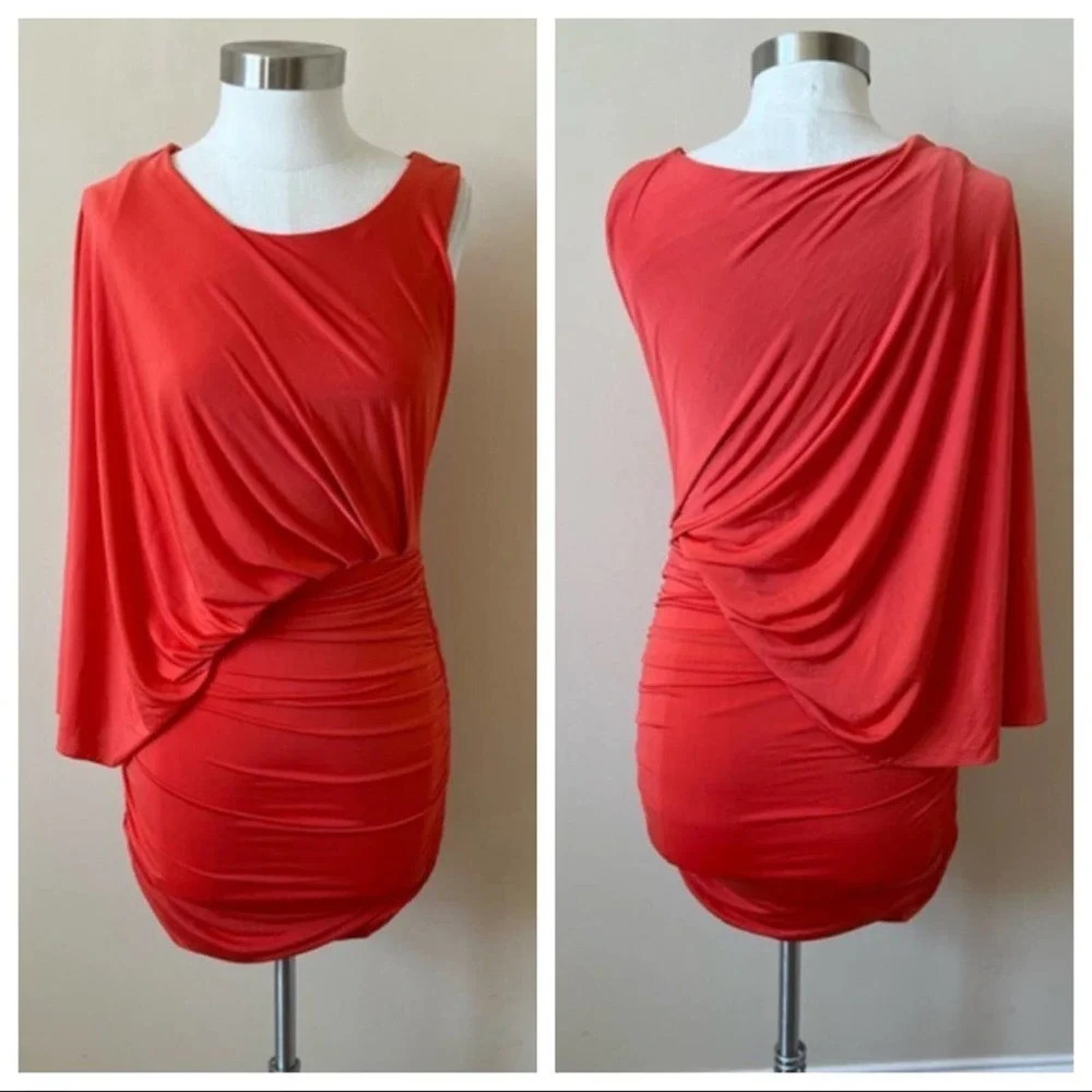 Gracia One Shoulder Bodycon Mini Cocktail Party Dress Size S 5076